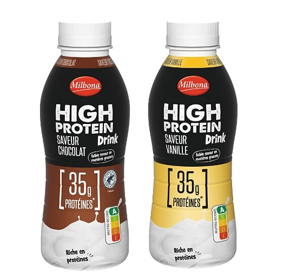 Boissons lactées riches en protéines chocolat et vanille ENVIA de Lidl