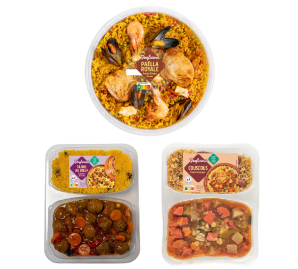 Couscous ou Tajine au Bœuf ou Paella Royale DAYLICIOUS de ALDI