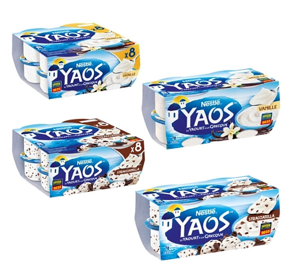 YAOS Stracciatella et YAOS vanille de NESTLÉ YAOS