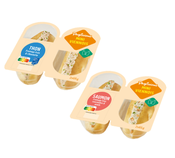 Mini Viennois Thon ou Saumon DAYLICIOUS de ALDI
