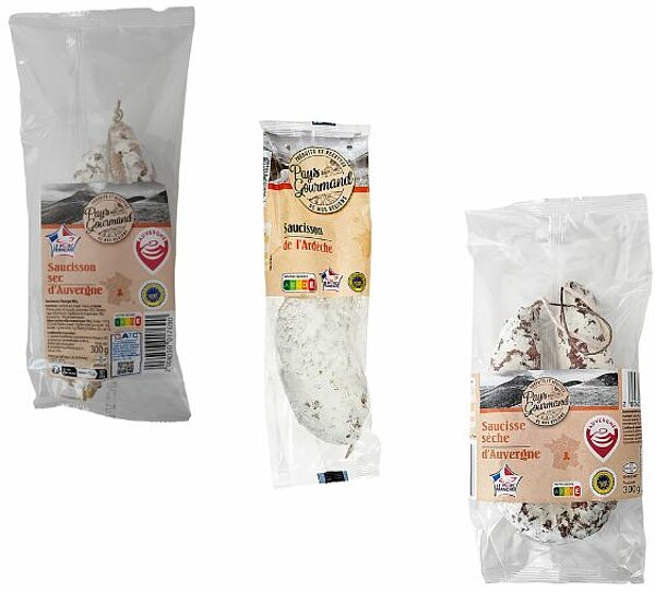 Saucissons d'Auvergne et d'Ardèche IGP PAYS GOURMAND de ALDI