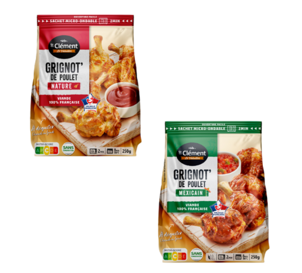 Grignot' de Poulet Nature ou Mexicain SAINT CLEMENT LE VOLAILLER de ALDI