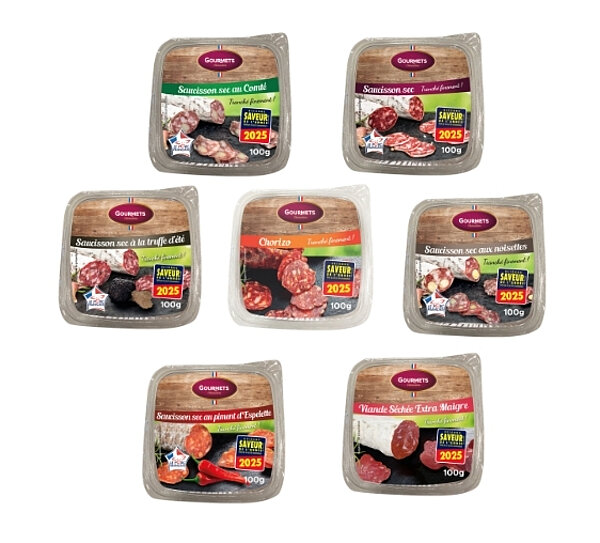 Saucissons Secs Finement Tranchés Bol de GOURMETS CHARCUTIERS