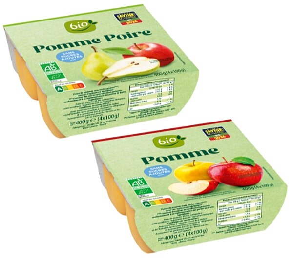 Purée de fruits pomme et pomme poire BIO de ALDI