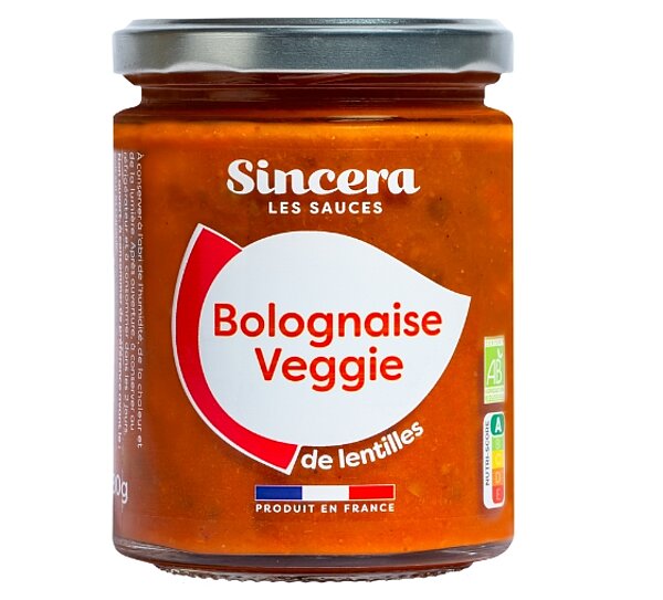 Bolognaise Veggie de Lentilles de Sincera