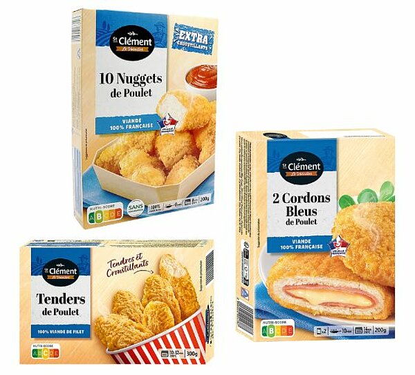 Nuggets, cordons bleus, tenders de poulet ST CLEMENT LE VOLAILLER de ALDI
