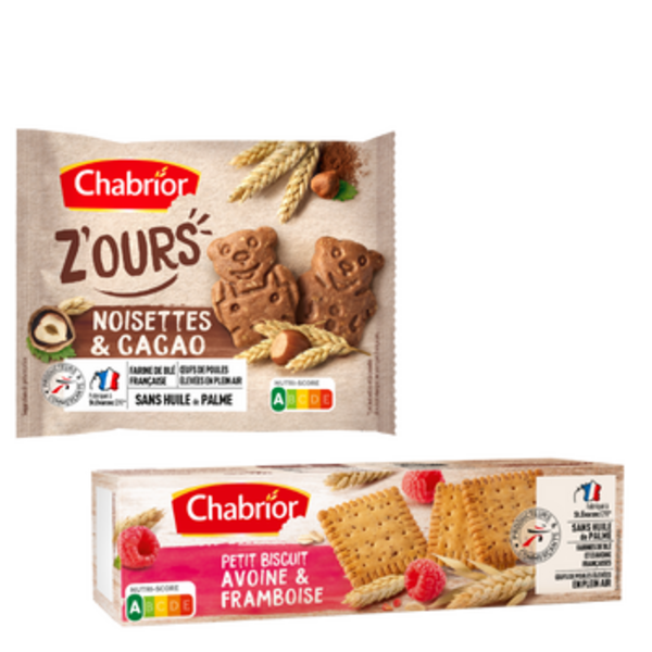 Petit Biscuit Avoine et Framboise & Z'ours Noisettes et cacao de CHABRIOR