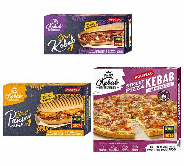 Panini Kebab, Sandwich Kebab et Pizza Kebab crème fraîche FRANCE KEBAB de FRANCE KEBAB
