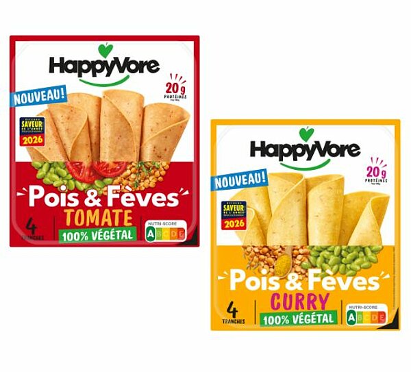 Les Tranches Pois & Fèves végétales et gourmandes de HAPPYVORE
