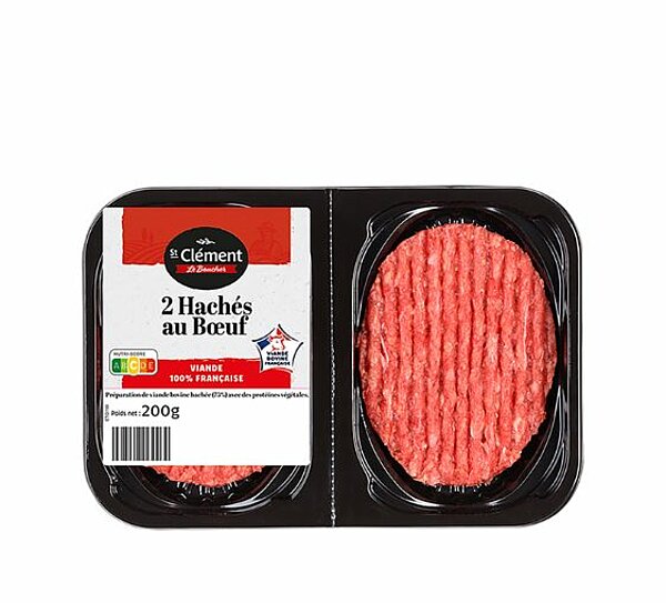 Hachés au bœuf ST CLEMENT LE BOUCHER de ALDI