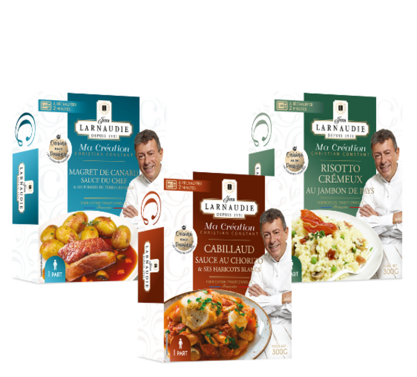 Plats cuisinés Ma Création avec le chef Michel Constant de LARNAUDIE