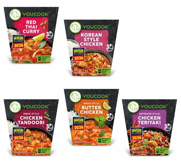 Gamme de plats cuisinés asiatiques de YOUCOOK