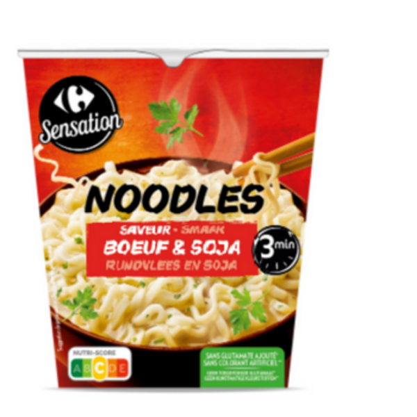 Cup Noodles Boeuf Soja de CARREFOUR SENSATION