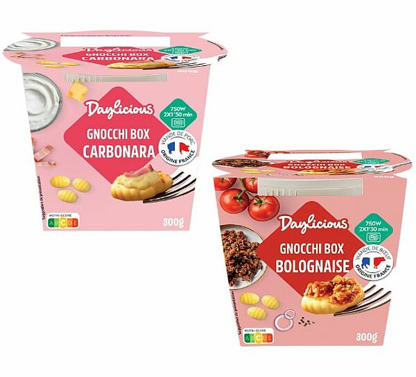 Gnocchi box bolognaise et carbonara DAYLICIOUS de ADÉLIE