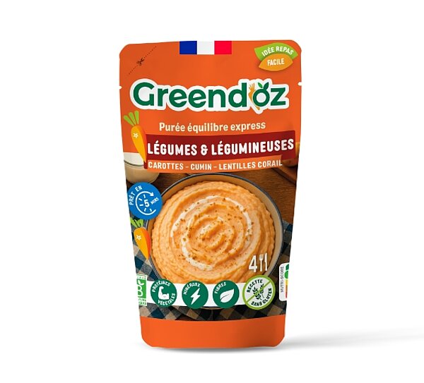 Purée Equilibre carotte-lentille de GREENDOZ