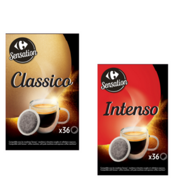 Dosettes de Café Compatibles Senseo de CARREFOUR SENSATION