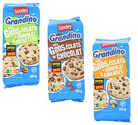 Cookie gros éclats chocolat, chocolat et noisette, chocolat et amandes